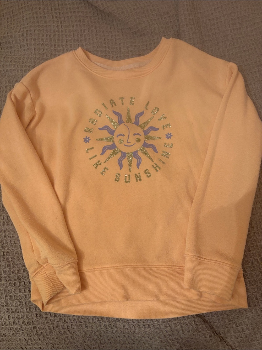 jumping beans Peach Sweatshirt with Sun Graphic